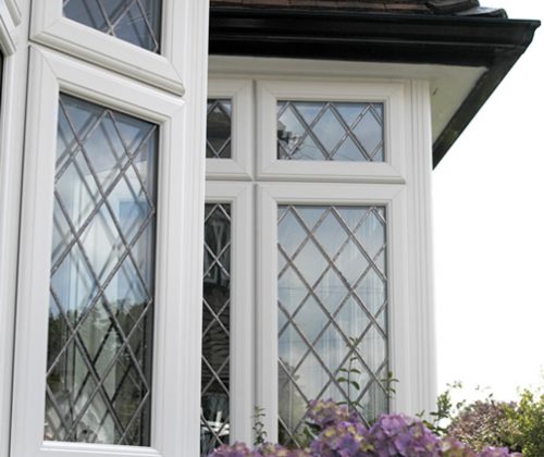 UPVc diamond leaded windows