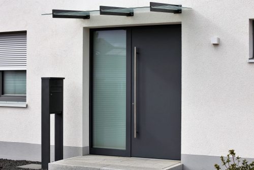 Grey Aluminium Door Banner Image