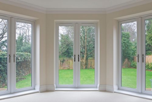 Patio doors looking into garden