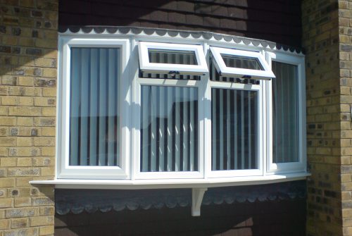 White uPVC Bow Window