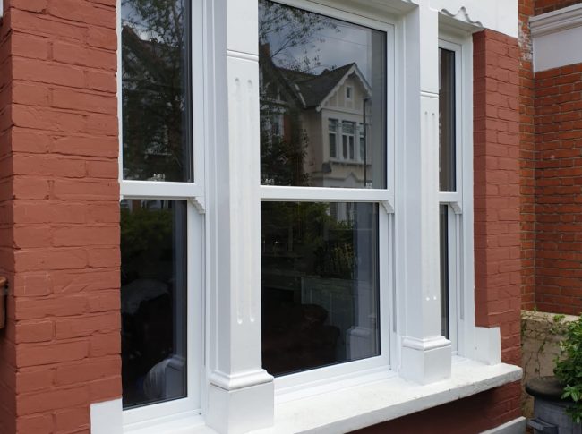 New uPVC white heritage windows