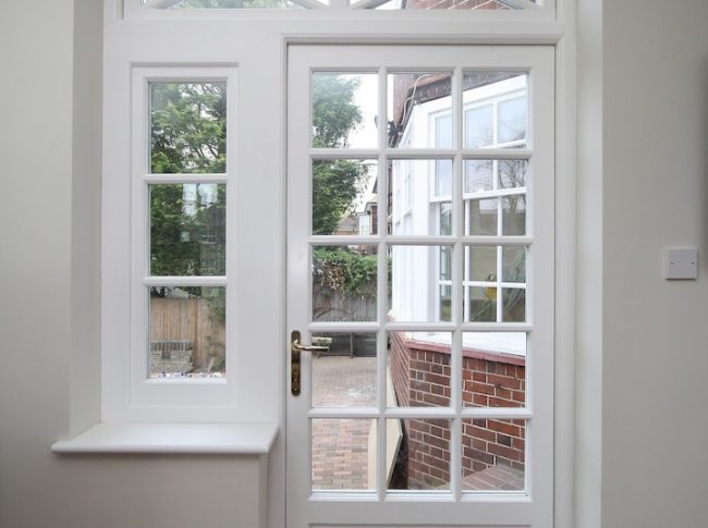 White timber entrance door from Osborn Glass