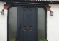 Apeer door 70mm 7016 with bronze furniture