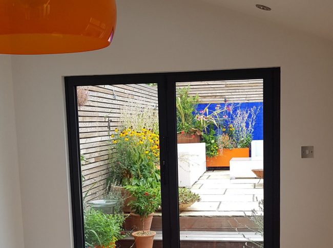 French Visifold Doors RAL7016m