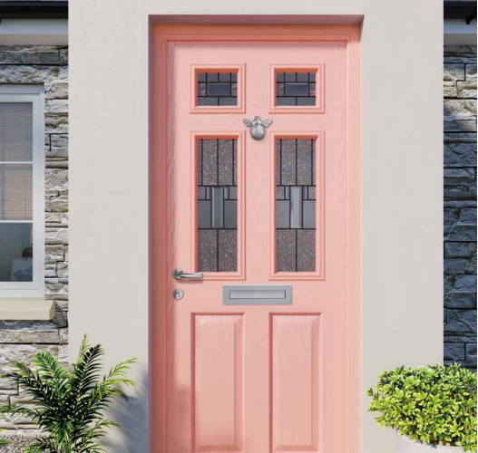 Pink composite door