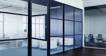 AluSpace dividers used in commercial office setting